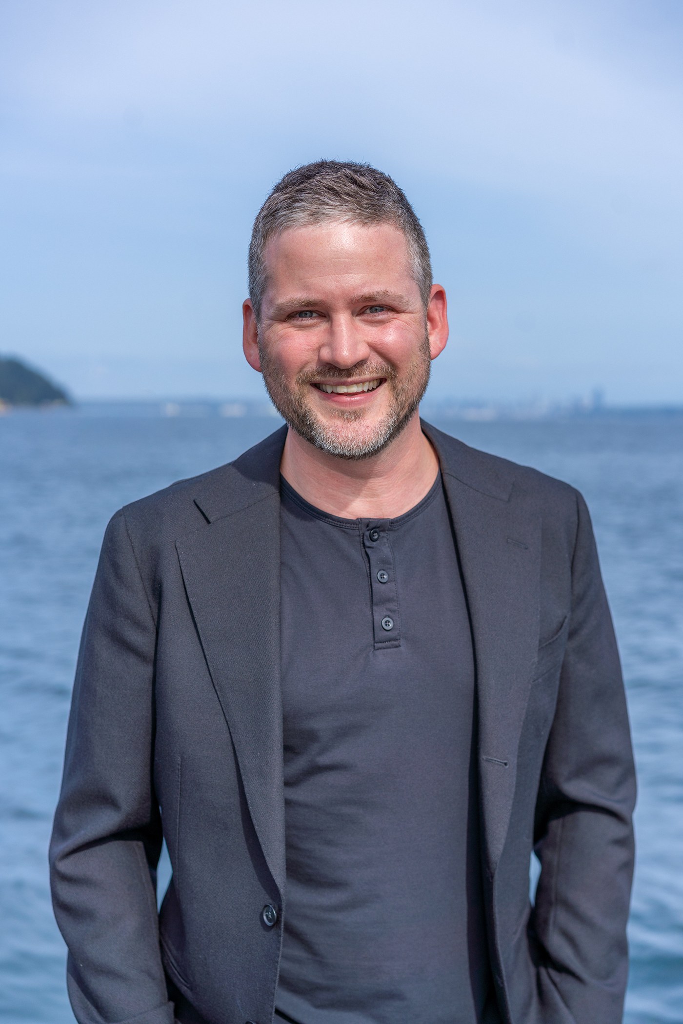 Keenan Bennett on the Seattle waterfront